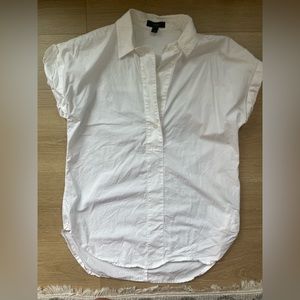 JCrew Buttonup White Popover - Size 4